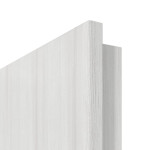 Detailansicht der runden Kante von GARANT Brandschutztür T30 Authentic Grigio CePaL mit Lichtausschnitt LA-DIN