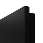 Detailansicht der runden Kante von Doppelflügeltür LA-27 ProLine Schwarz RAL 9005 Lack inkl. Zarge - Hörmann