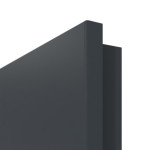 Detailansicht der runden Kante von Doppelflügeltür LA 6 Raute Basic Anthrazit RAL 7016 Lack inkl. Zarge - Huga