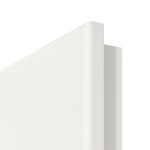 Detailansicht der runden Kante von Coso 35 LA-03 Weißlack RAL 9016 Premium Doppelflügeltür inkl. Zarge