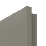 Detailansicht der runden Kante von Hygge Grau RAL 7037 LA 24 schlossseitig Mattlack Basic Innentür - Huga