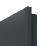 Detailansicht der runden Kante von Signum 23 Basic Lack Anthrazit RAL 7016 Innentür - Huga