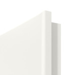 Detailansicht der runden Kante von HUGA Innentür Kontur 3 Weißlack Classic mit Lichtausschnitt LA Sprosse 1/3