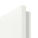 Detailbild der eckigen Türkante von Weiß RAL 9016 LA 24 Basic Durat Innentür - Huga