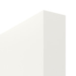 Detailbild der stumpfen Türkante von Weiß RAL 9016 LA 27 Basic Durat Schiebetür - Huga