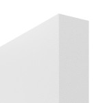 Detailbild der stumpfen Türkante von Bütte Weiß Basic Durat Schiebetür - Huga