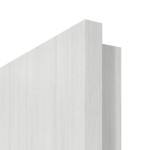 Detailansicht der eckigen Kante von GARANT Brandschutztür T30 Authentic Grigio CePaL mit Lichtausschnitt LA-6