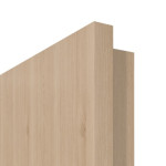 Detailansicht der eckigen Kante von GARANT Wohnungseingangstür Authentic Achat CePaL mit Lichtausschnitt LA-DIN