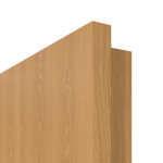 Detailansicht der eckigen Kante von GARANT Wohnungseingangstür Eiche Premium GCK08 mit Lichtausschnitt LA-4 bandseitig