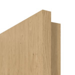 Detailansicht der eckigen Kante von GARANT Wohnungseingangstür Authentic Asteiche CePaL mit Lichtausschnitt LA-8