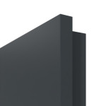 Detailansicht der eckigen Kante von Groove 29 ProLine Lack Anthrazit RAL 7016 Wohnungseingangstür - Hörmann