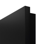 Detailansicht der eckigen Kante von Doppelflügeltür LA-24 bandseitig ProLine Schwarz RAL 9005 Lack inkl. Zarge - Hörmann
