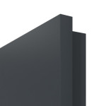 Detailansicht der eckigen Kante von Doppelflügeltür LA 5 ProLine Anthrazit RAL 7016 Lack inkl. Zarge - Hörmann