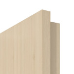 Detailansicht der eckigen Kante von GARANT Doppelflügeltür inkl. Zarge Authentic Sand CPL mit Lichtausschnitt LA-6 Sprosse SP2