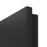 Detailansicht der eckigen Kante von Anthrazit RAL 7016 LA 4 mittig Mattlack Basic Innentür - Huga