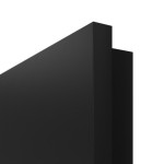 Detailansicht der eckigen Kante von Schwarz RAL 9005 LA 6 Raute Mattlack Basic Innentür - Huga