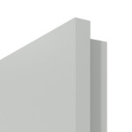 Detailansicht der eckigen Kante von Groove 29 ProLine Lack Grau RAL 7035 Innentür - Hörmann
