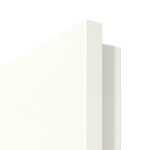 Detailansicht der Premiumkante von GARANT Wohnungseingangstür W1000ST3 Premium Weiß GHK08 mit Lichtausschnitt LA-DIN