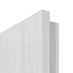 Detailansicht der Premiumkante von GARANT Wohnungseingangstür Authentic Grigio CePaL mit Lichtausschnitt LA-10