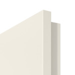 Detailansicht der Premiumkante von GARANT Wohnungseingangstür Weißlack 9010 CePaL mit Lichtausschnitt LA-2