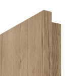 Detailansicht der Premiumkante von GARANT Wohnungseingangstür Authentic Risseiche CePaL mit Lichtausschnitt LA-3