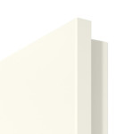 Detailansicht der Premiumkante von GARANT Wohnungseingangstür W980ST15 Platinweiß GHK08 mit Lichtausschnitt LA-6