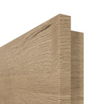 Detailansicht der Premiumkante von GARANT Doppelflügeltür inkl. Zarge Quer Authentic Risseiche CPL mit Lichtausschnitt LA-4 schlossseitig Sprosse SP10