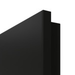 Detailansicht der Premiumkante von GARANT Rauchschutztür 0901-60 Black Resopal mit Lichtausschnitt LA-2