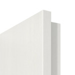 Detailansicht der Premiumkante von GARANT Schallschutztür Authentic Bianco CePaL mit Lichtausschnitt LA-13