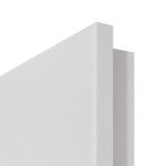 Detailansicht der kleinen Rundkante von GARANT Doppelflügeltür inkl. Zarge 0160-60 Silver Grey CPL mit Lichtausschnitt LA-6