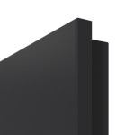 Detailansicht der Premiumkante von GARANT Rauchschutztür Matt RAL 9005 G-TEC mit Lichtausschnitt LA-7