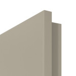 Detailansicht der kleinen Rundkante von GARANT Doppelflügeltür inkl. Zarge Matt Seidengrau 7044 G-TEC mit Lichtausschnitt LA-5 schlossseitig
