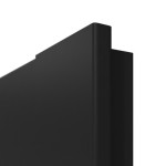 Detailansicht der eckigen Kante von CLASSEN Doppelflügeltür Frame 5.5 Uni Schwarz Dekorfolie inkl. Zarge