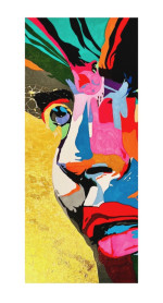 Original Pop Art Frau auf Gold - Art of Demencia 1