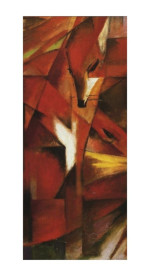 Franz Marc Reproduktion auf eigener Innentür Füchse