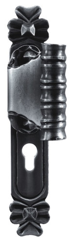 Sicura Ludwig II-LS Stahl geschwärzt-sat. Schutzbeschlag mit Griffplatte - Südmetall