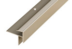 Ansicht von PROSTEP Treppenkante (Tritt- und Setzstufe) Aluminium 13-15mm eloxiert Edelstahl 270cm - Proline
