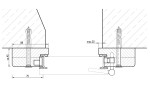 Technische Zeichnung Blendrahmen B7L für Rauchschutztüren in Weißlack 9010 von Jeld-Wen
