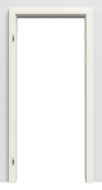 Frontansicht mit Mauer von Blendrahmen Glatt Premium Weißlack RAL 9010