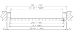 Zweite Technische Zeichnung von Blockrahmen Glatt Premium Weißlack RAL 9016