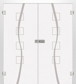 Bild von Catania Mattierung Doppelflügeltür mit Motiv klar - Erkelenz