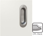 Detail CPL-Oberfläche von Schiebetür Weiß RAL 9010 CPL GA-09 - Interio