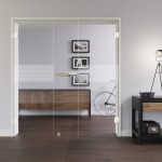 Wohnmilieu mit Modell 399 Ganzglas Doppelflügeltür