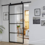 Milieu 2 von Cubo Klar schwarz Glasschiebetür-Set inkl. Schiebetürsystem Basic Top - Intersteel