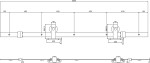 Skizze von Schiebetürsystem Basic Top - Intersteel