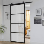 Milieu von Cubo Matt schwarz Glasschiebetür-Set inkl. Schiebetürsystem Basic Top - Intersteel