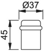 Bild 4 von Hoher Edelstahl-Boden-Türstopper E498 - HOPPE