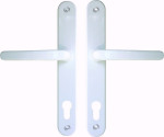 Bild von Compact 92 Weiß Langschild Schutzbeschlag für Haustüren - Interio