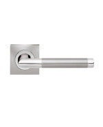 Verona ER37Q OS Edelstahl poliert/matt Quadratrosette Zimmertürgarnitur - Karcher Design