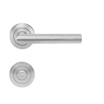 Bad-Ausführung von Rio Steel ER34 Edelstahl matt Rundrosette Zimmertürgarnitur - Karcher Design